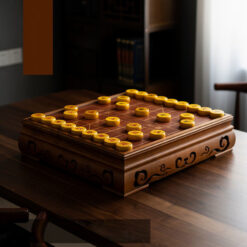 Bộ Cờ Gỗ Ngọc Am Tự Nhiên Cao Cấp GL-CT001 Bàn Thiết Kế Ngăn Kéo, Tặng Kèm Hộp Đựng Cờ