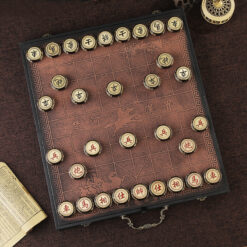 Bộ Cờ Tướng Đen Chạm Hình Rồng VR-CT003 Hộp Da