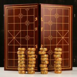 Bộ Cờ Tướng Vàng Chạm Hình Rồng VR-CT001 Bàn Gỗ