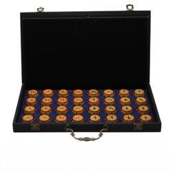 Bộ Cờ Tướng Vàng Chạm Hình Rồng VR-CT002 Hộp Da