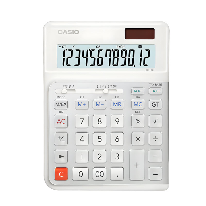 máy tính casio je-12e màu trắng