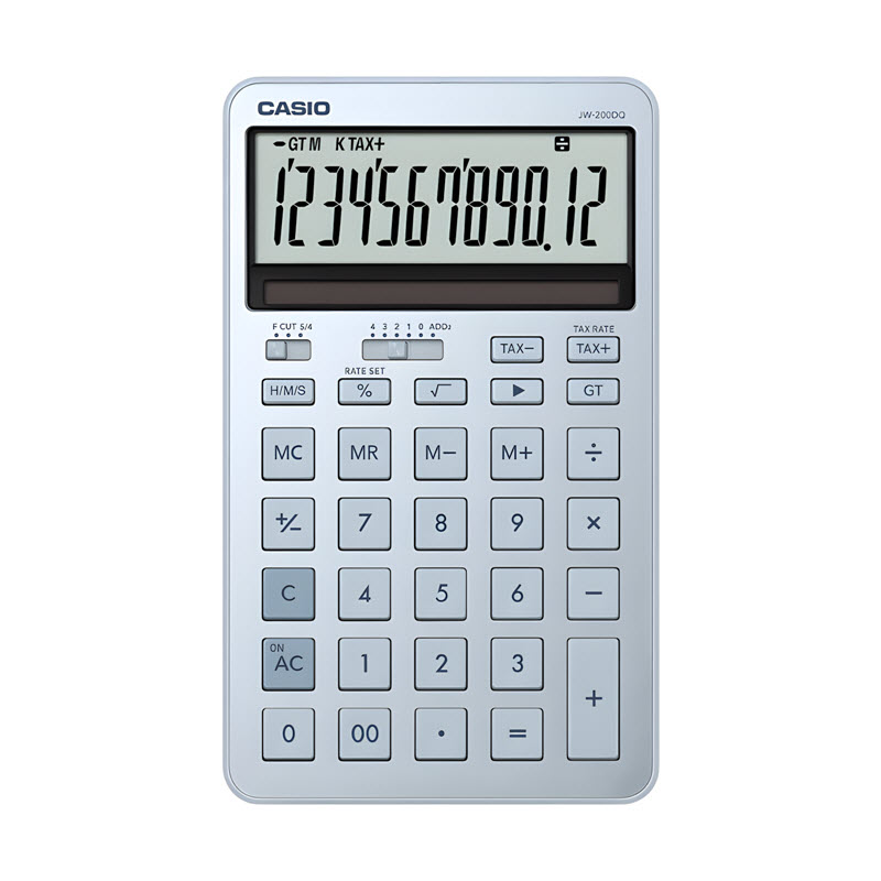 máy tính casio jw-200dq màu xanh dương