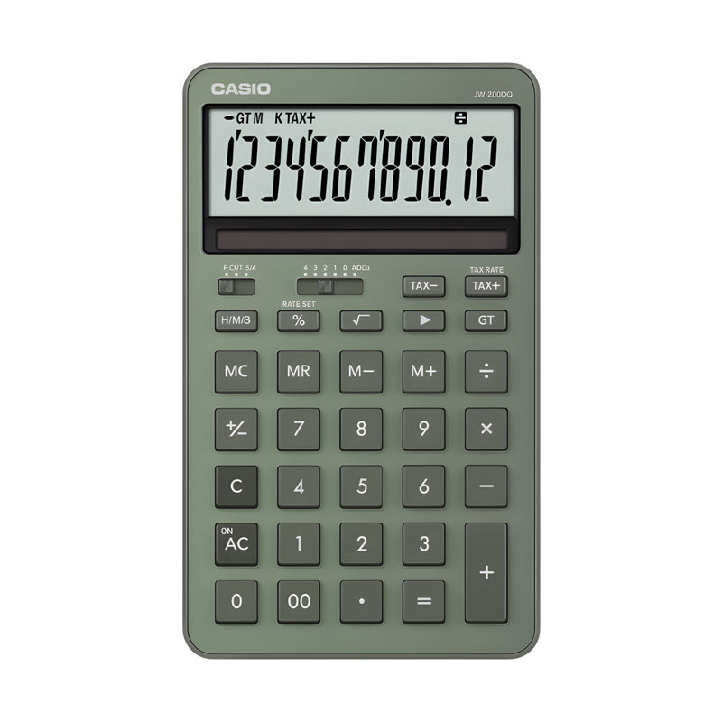 máy tính casio jw-200dq màu xanh lá