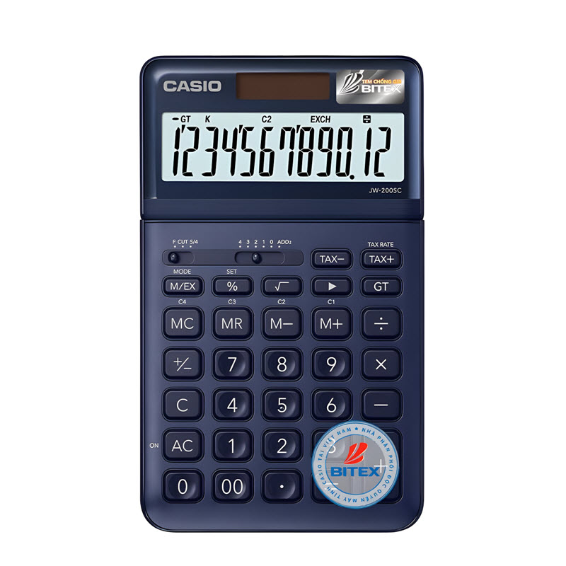 máy tính casio jw-200sc màu navy