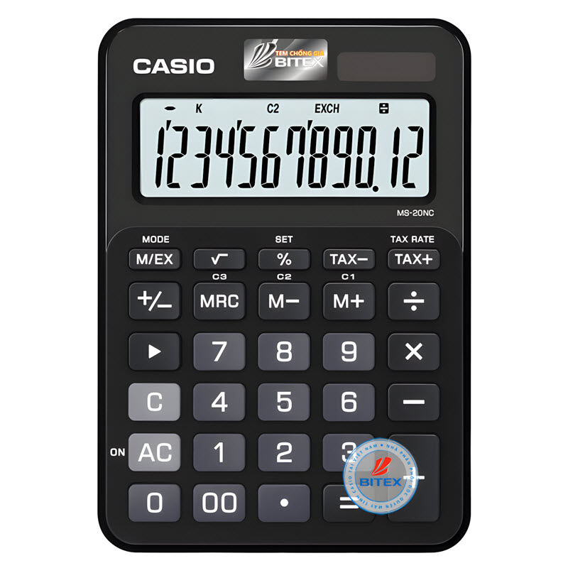 máy tính casio ms-20nc màu đen
