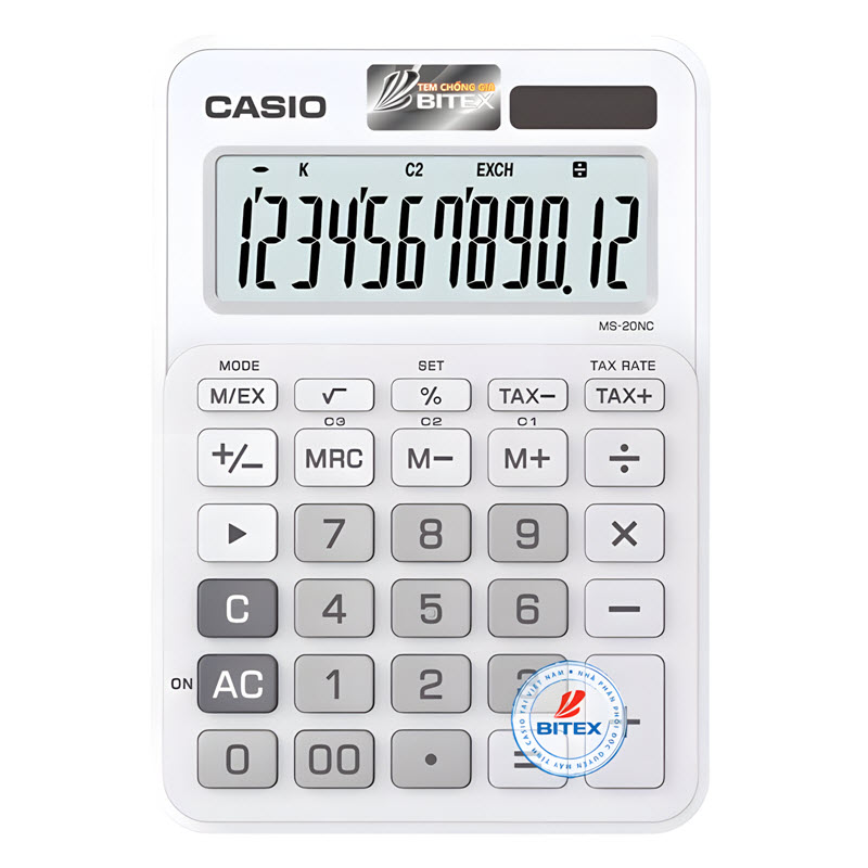 máy tính casio ms-20nc màu trắng