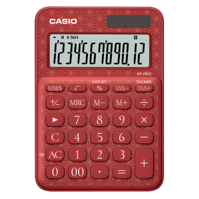 máy tính casio ms-20uc màu đỏ japan