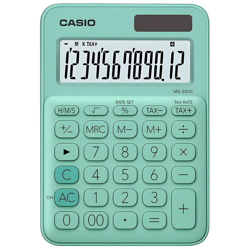 máy tính casio ms-20uc màu xanh lá