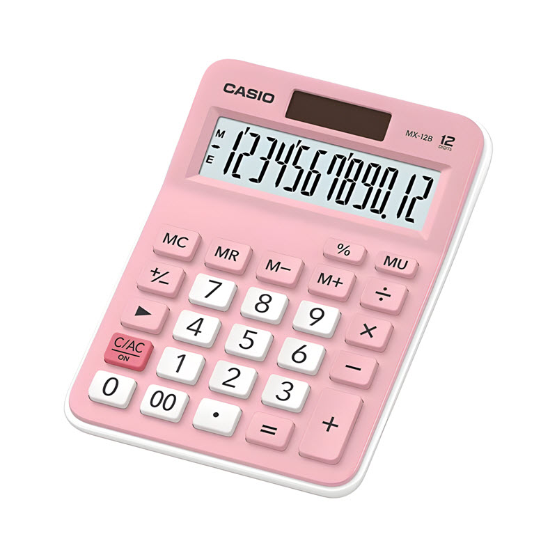 máy tính casio mx-12b màu hồng