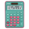 máy tính casio mx-12b màu xanh hồng