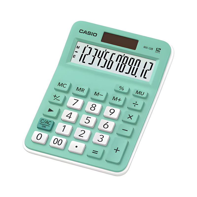 máy tính casio mx-12b màu xanh lá