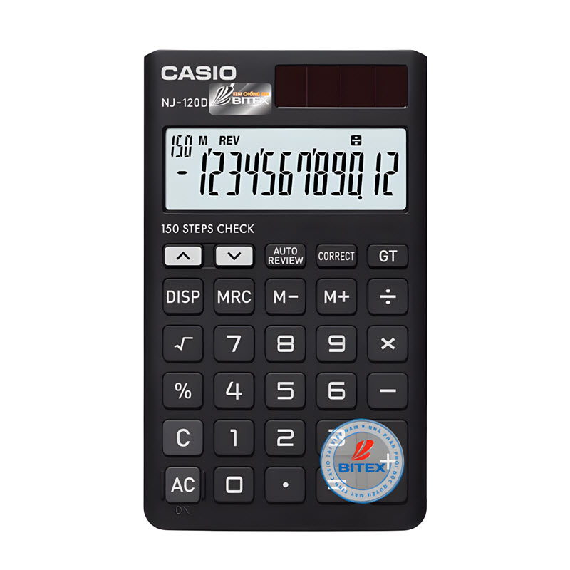 máy tính casio nj-120d màu đen
