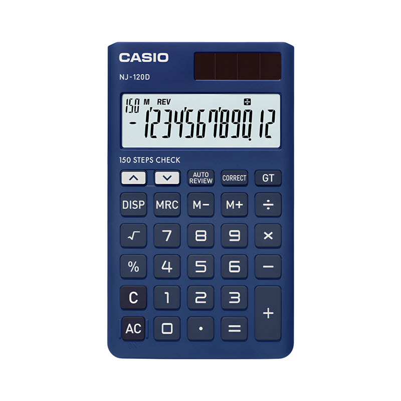máy tính casio nj-120d màu xanh