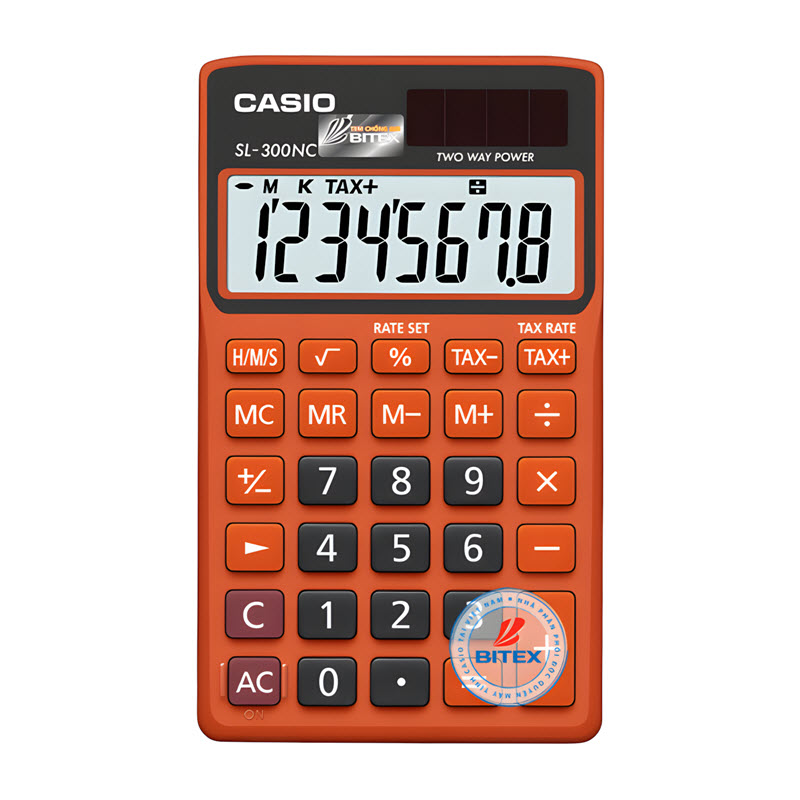 máy tính casio sl-300nc màu cam đen