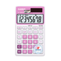 máy tính casio sl-300nc màu hồng phấn