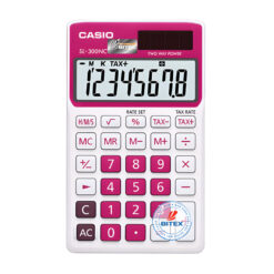 máy tính casio sl-300nc màu hồng trắng