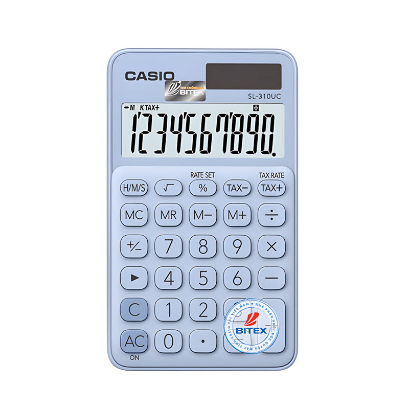 máy tính casio sl-310uc màu xanh dương nhạt