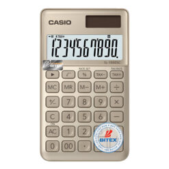 máy tính casio sl1000sc màu vàng đồng