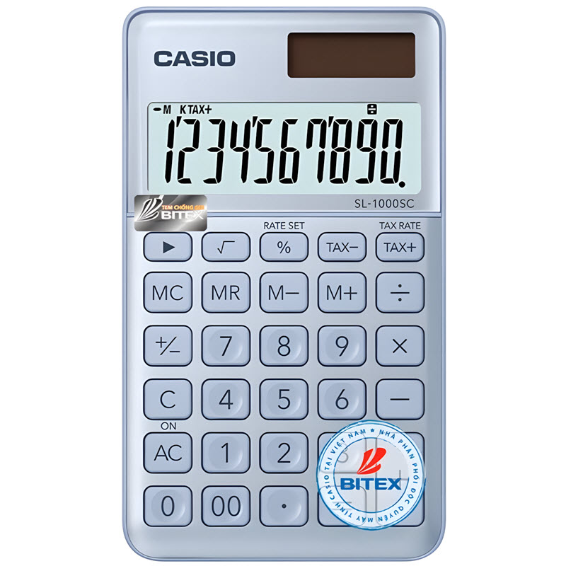 máy tính casio sl1000sc màu xanh